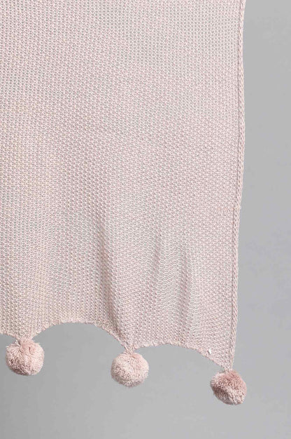 Pink Knitted Stole