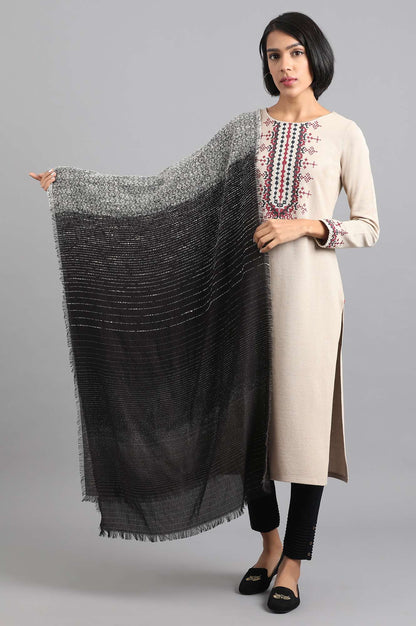 Black Knitted Shawl