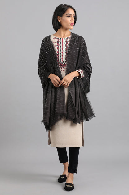 Black Knitted Shawl