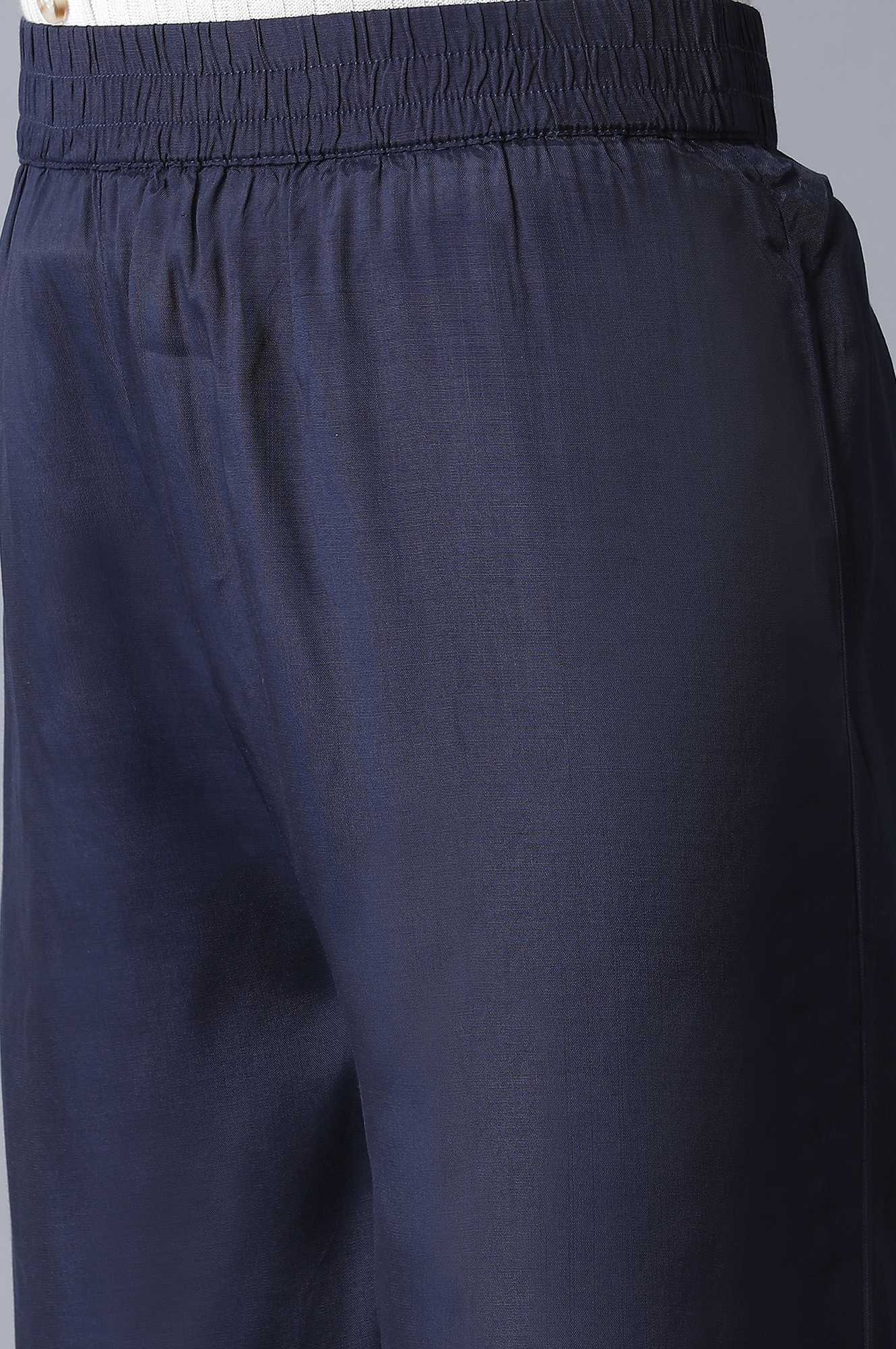 Navy Blue Parallel Pants