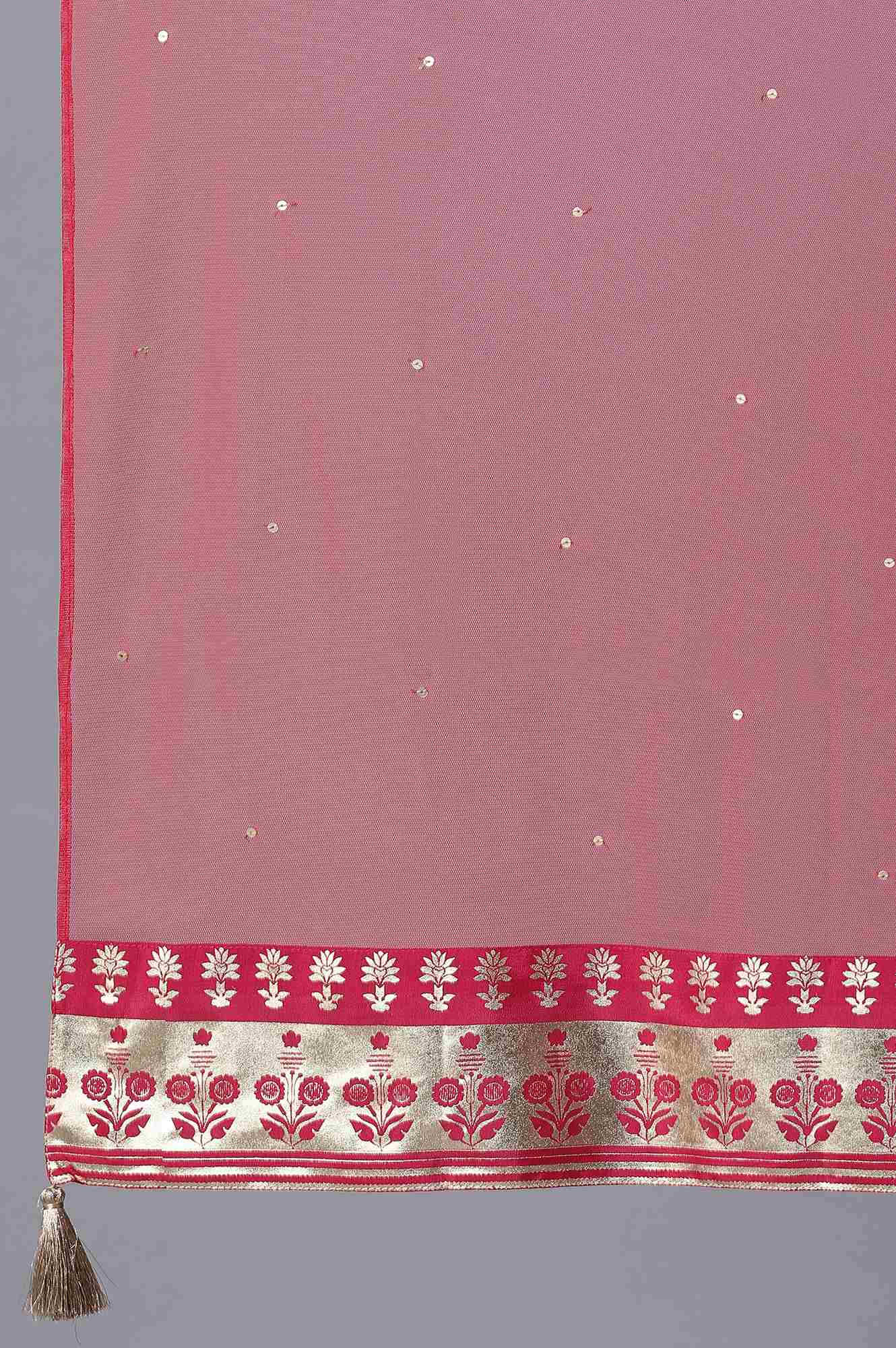 Dark Pink Sequin Dupatta