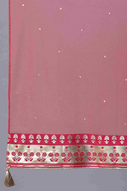 Dark Pink Sequin Dupatta