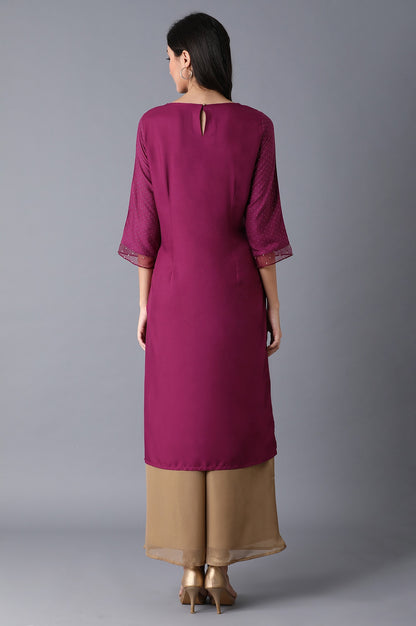 Purple Glitter kurta