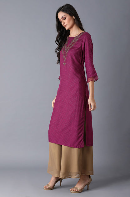 Purple Glitter kurta