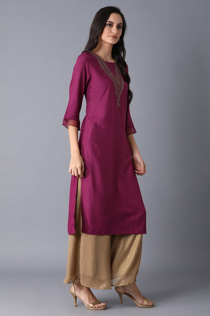 Purple Glitter kurta