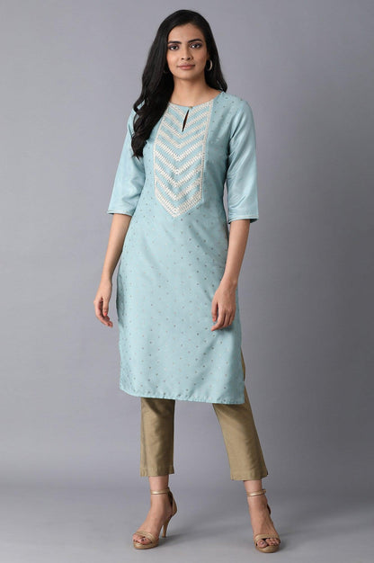 Grey Glitter Printed kurta - wforwoman