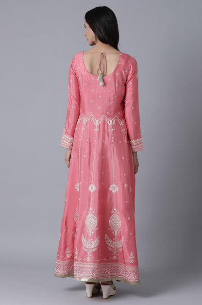 Pink Embroiderd Dress - wforwoman