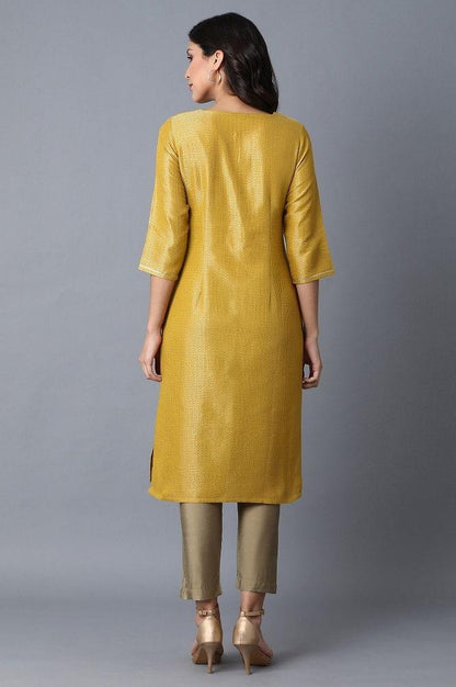 Yellow Straight kurta - wforwoman