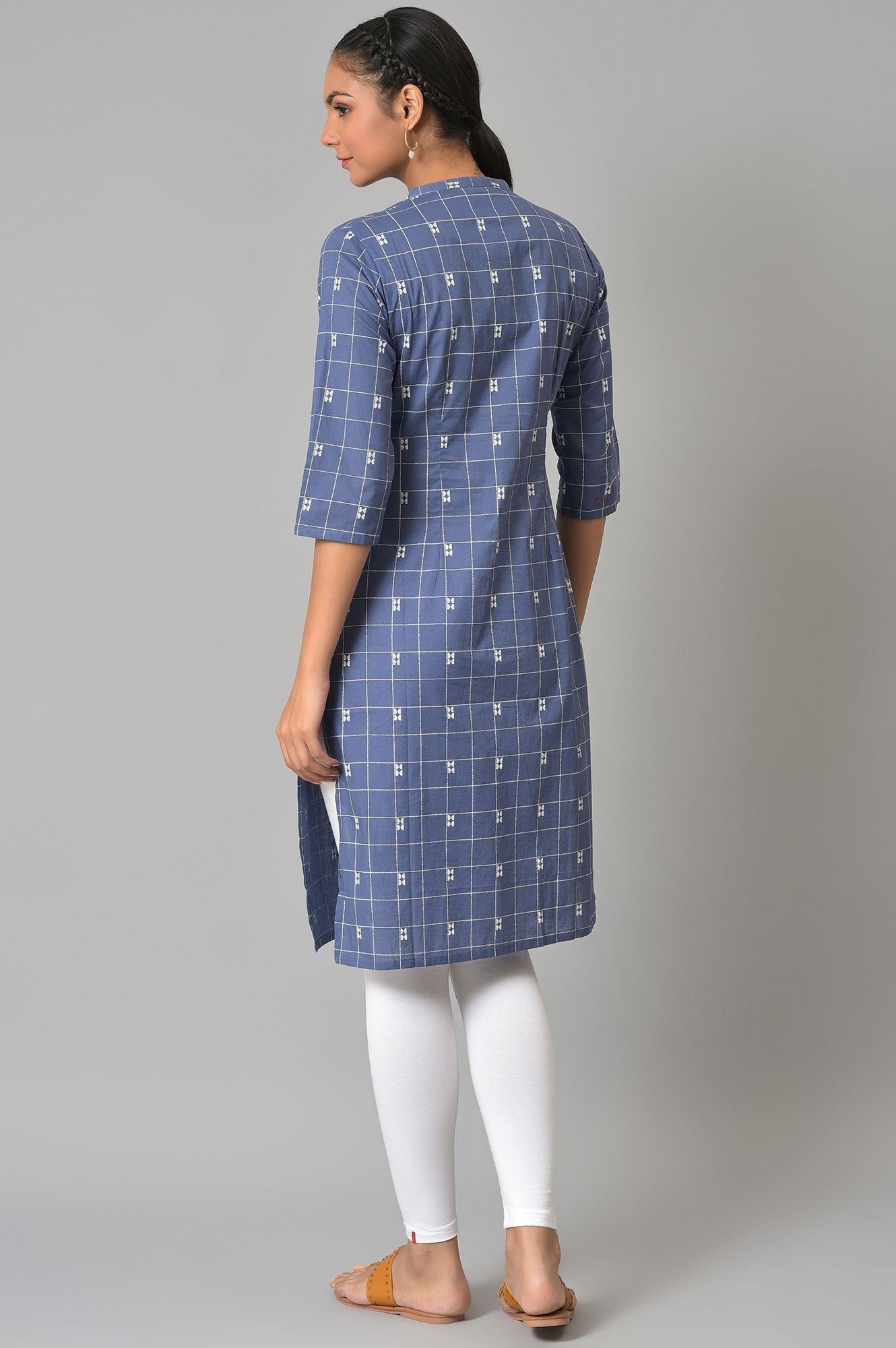 Dark Blue Printed kurta