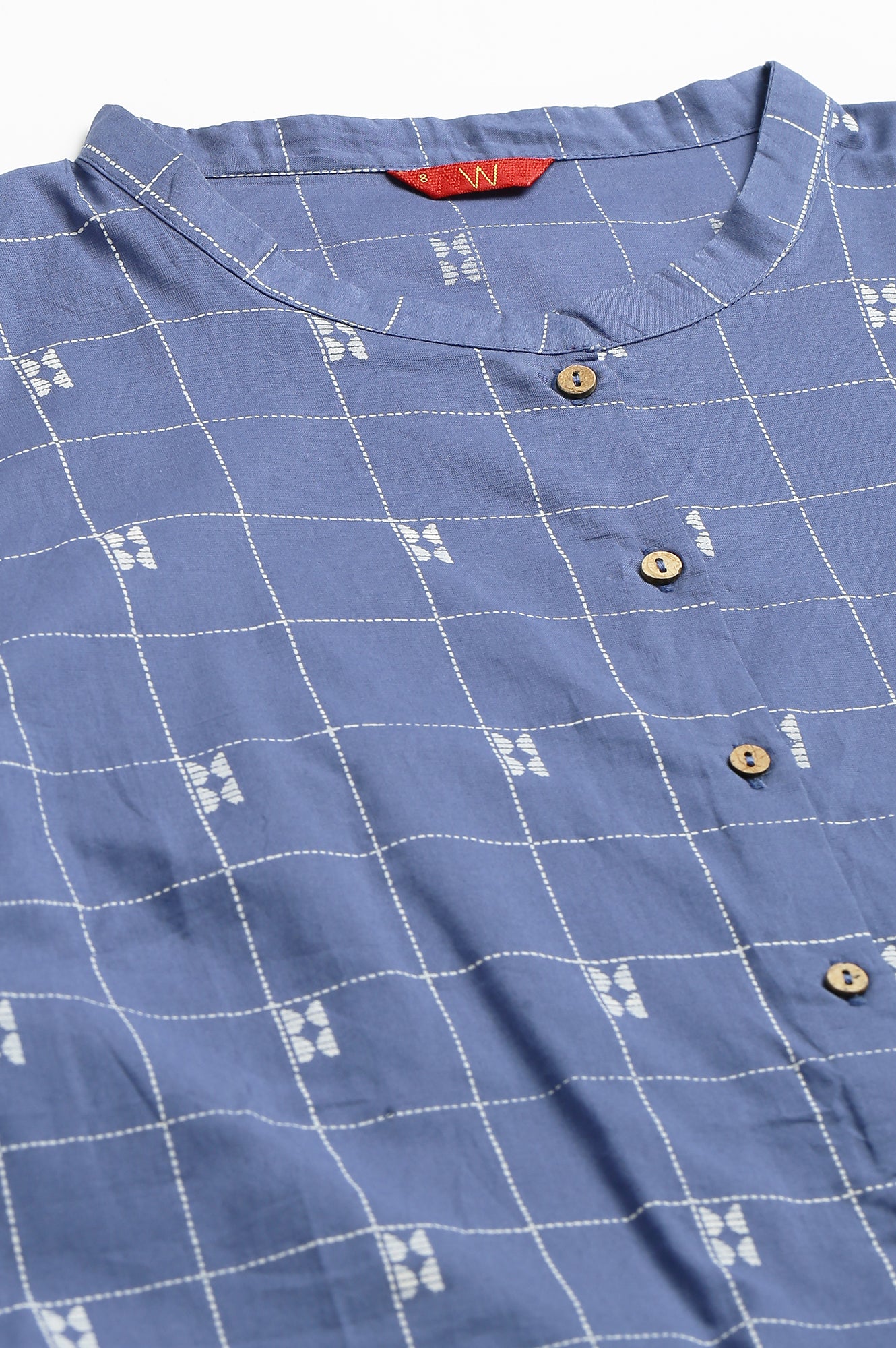 Dark Blue Printed Kurta