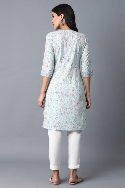 Blue Printed kurta