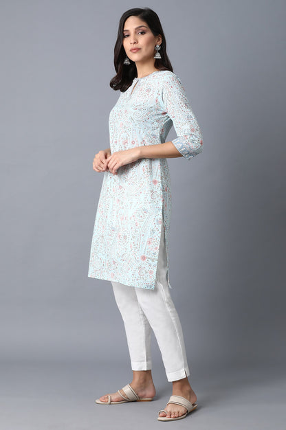 Blue Printed kurta