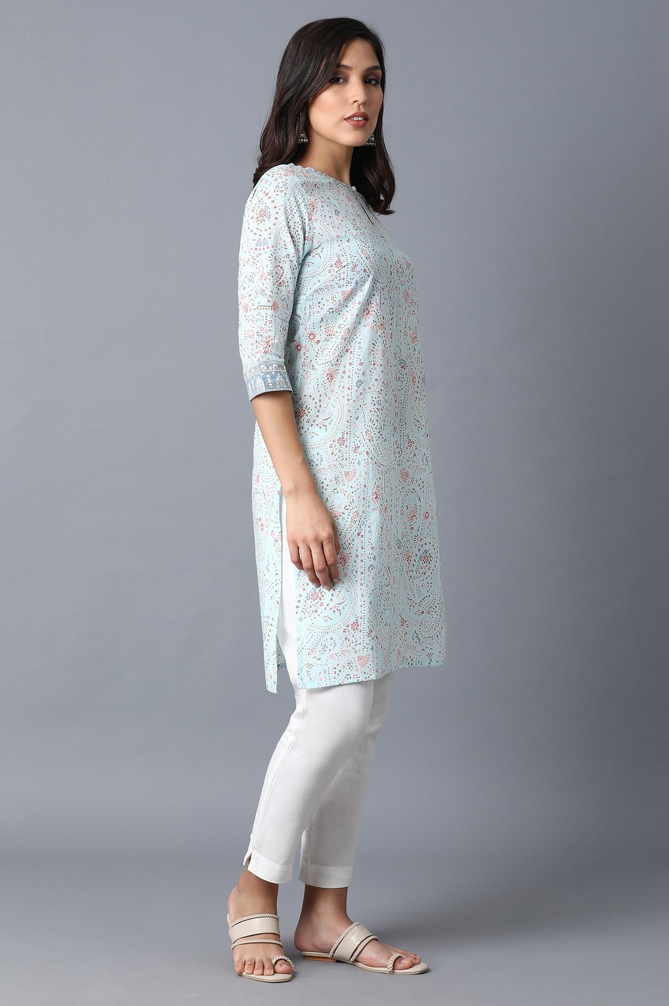 Blue Printed kurta