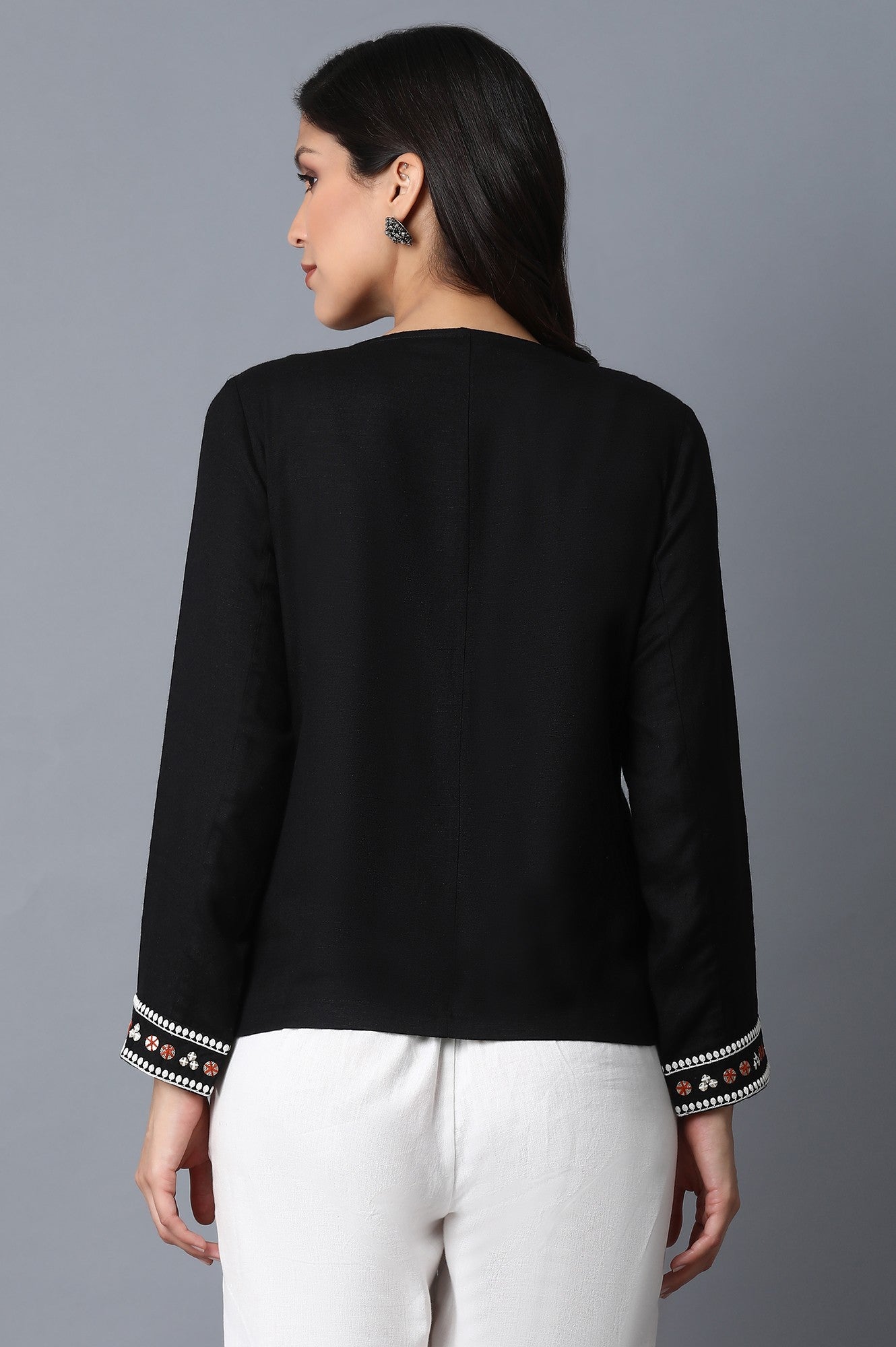 Black Chunky Embroidered Jacket