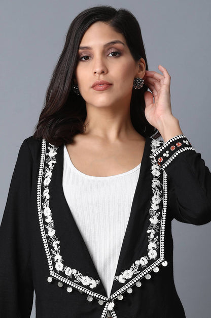 Black Chunky Embroidered Jacket