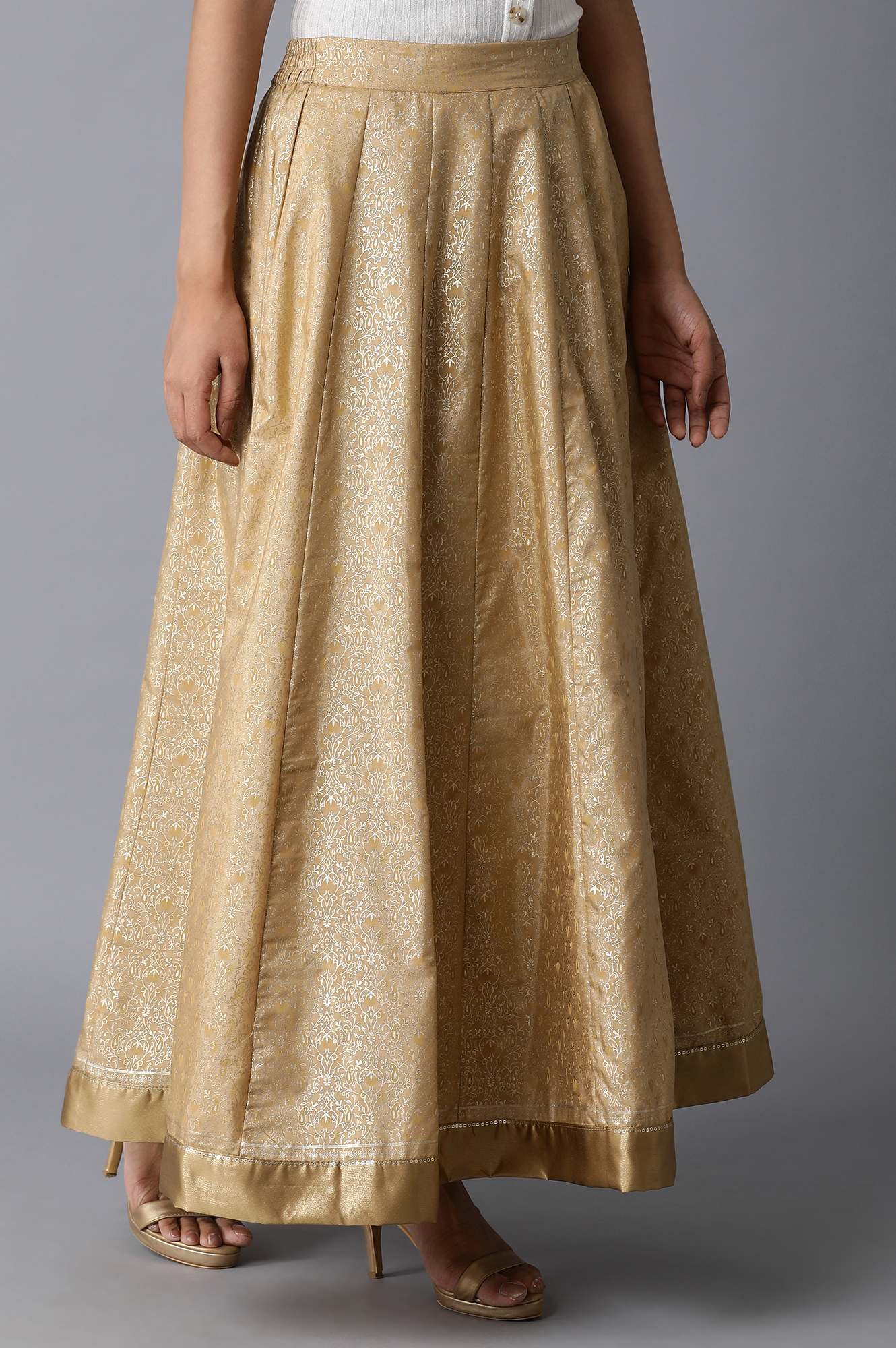 Gold Printed Skirt