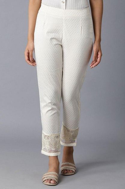 Ecru Slim Pants - wforwoman