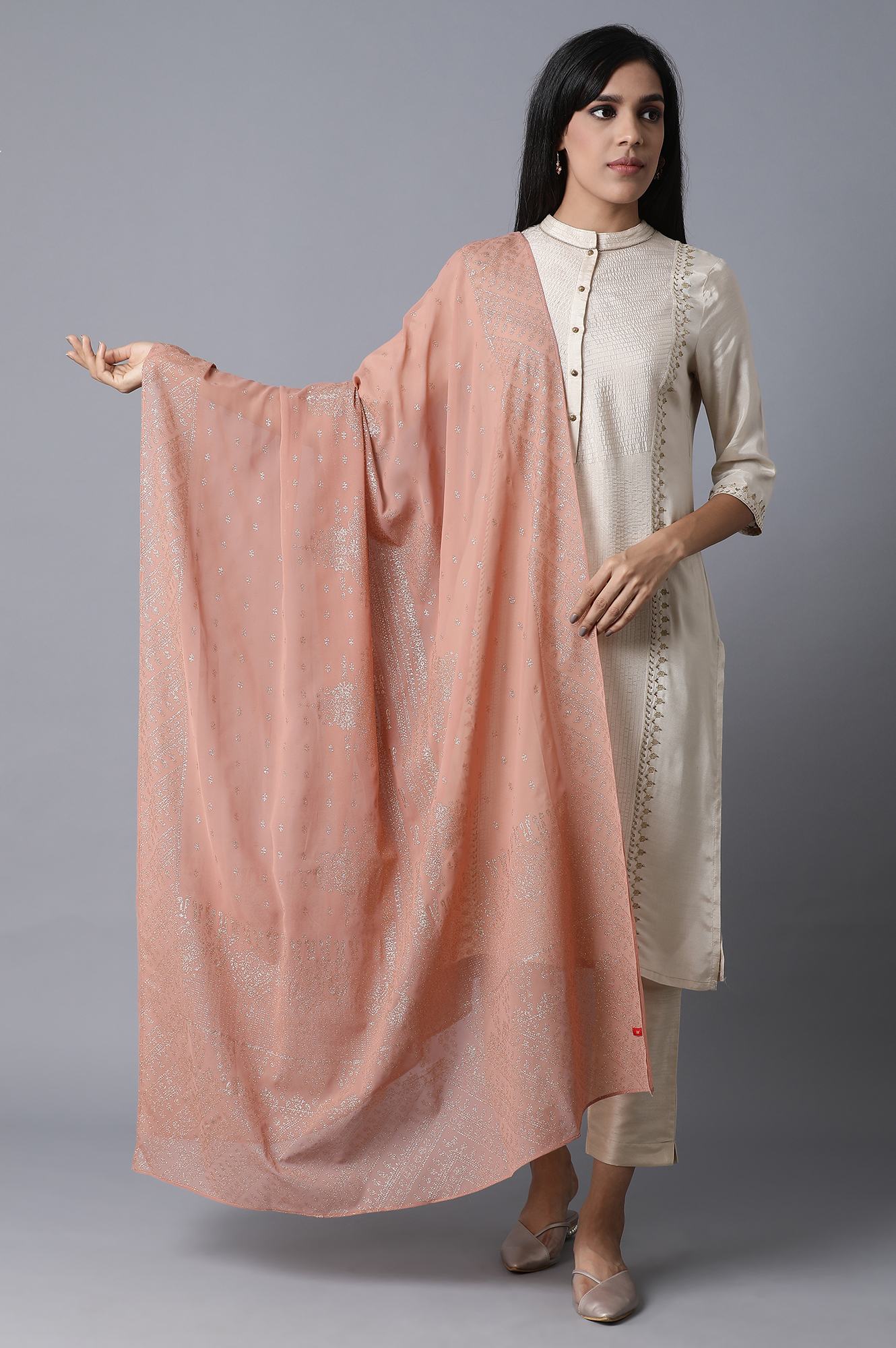 Powder Pink Chiffon Drape