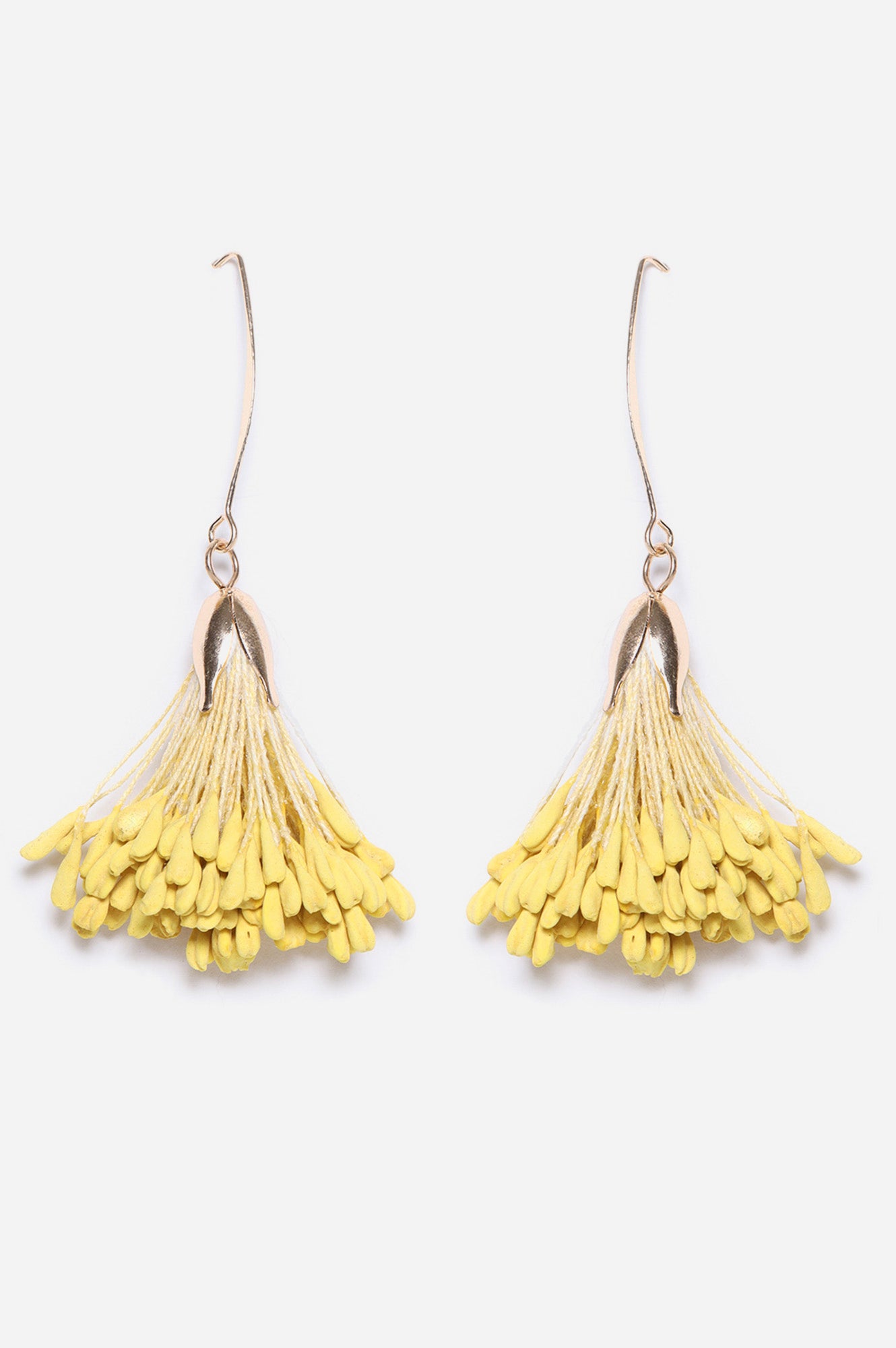 Yellow Handcrafted Dangler Earrings