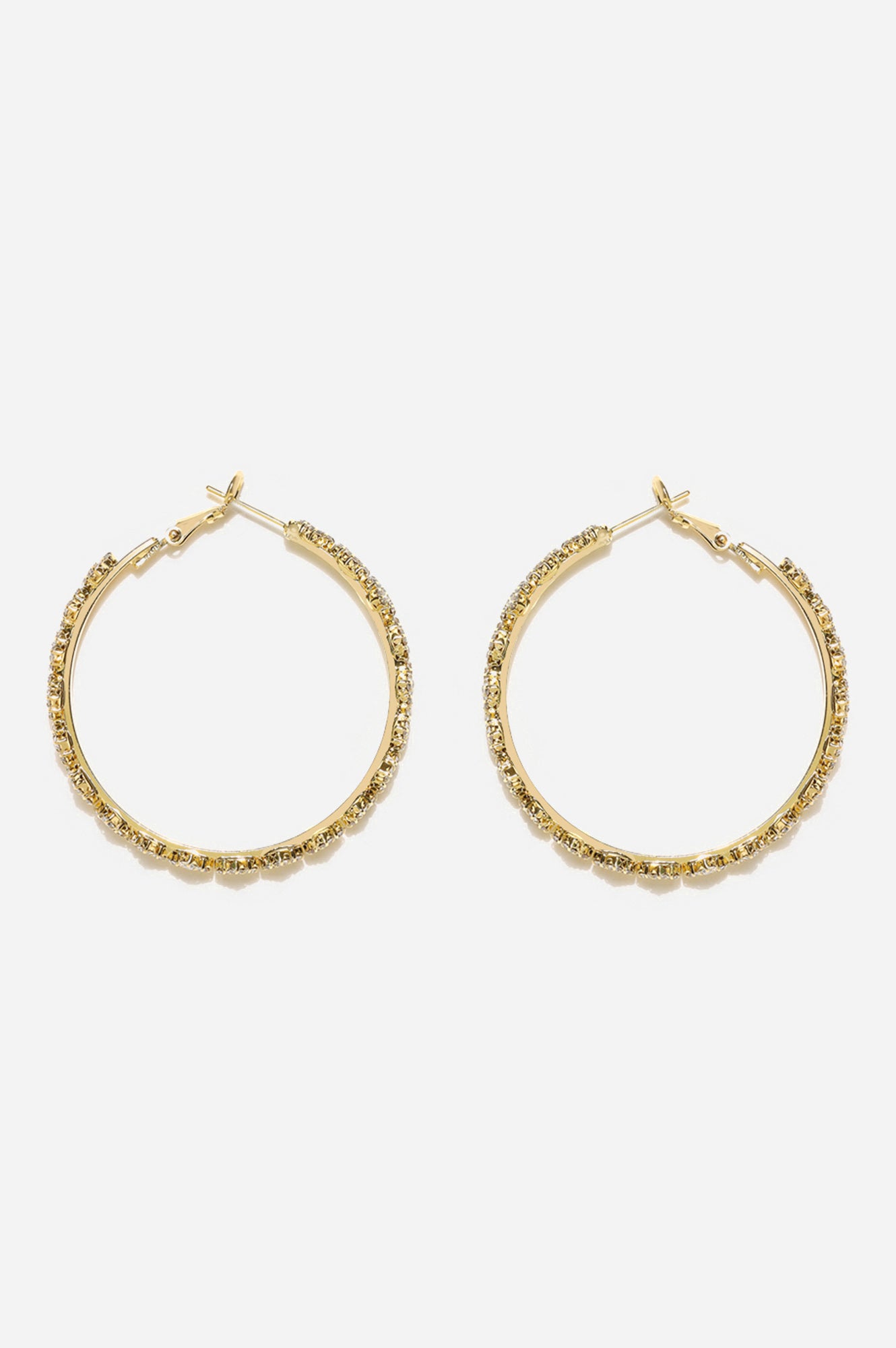 White Cubic Zirconia Hoop Earrings