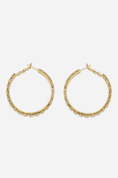 White Cubic Zirconia Hoop Earrings