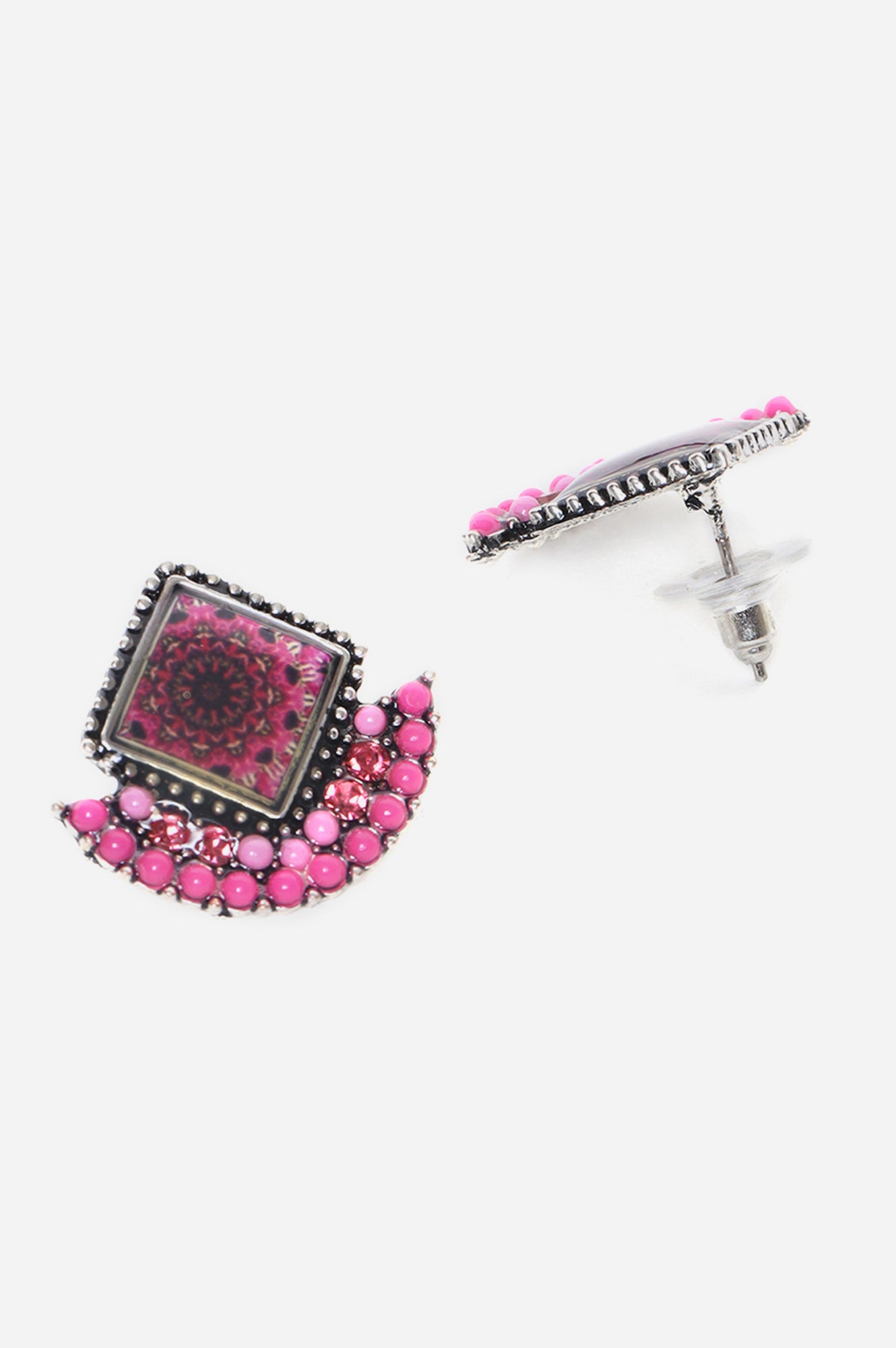 Pink Handcrafted Ethnic Studs