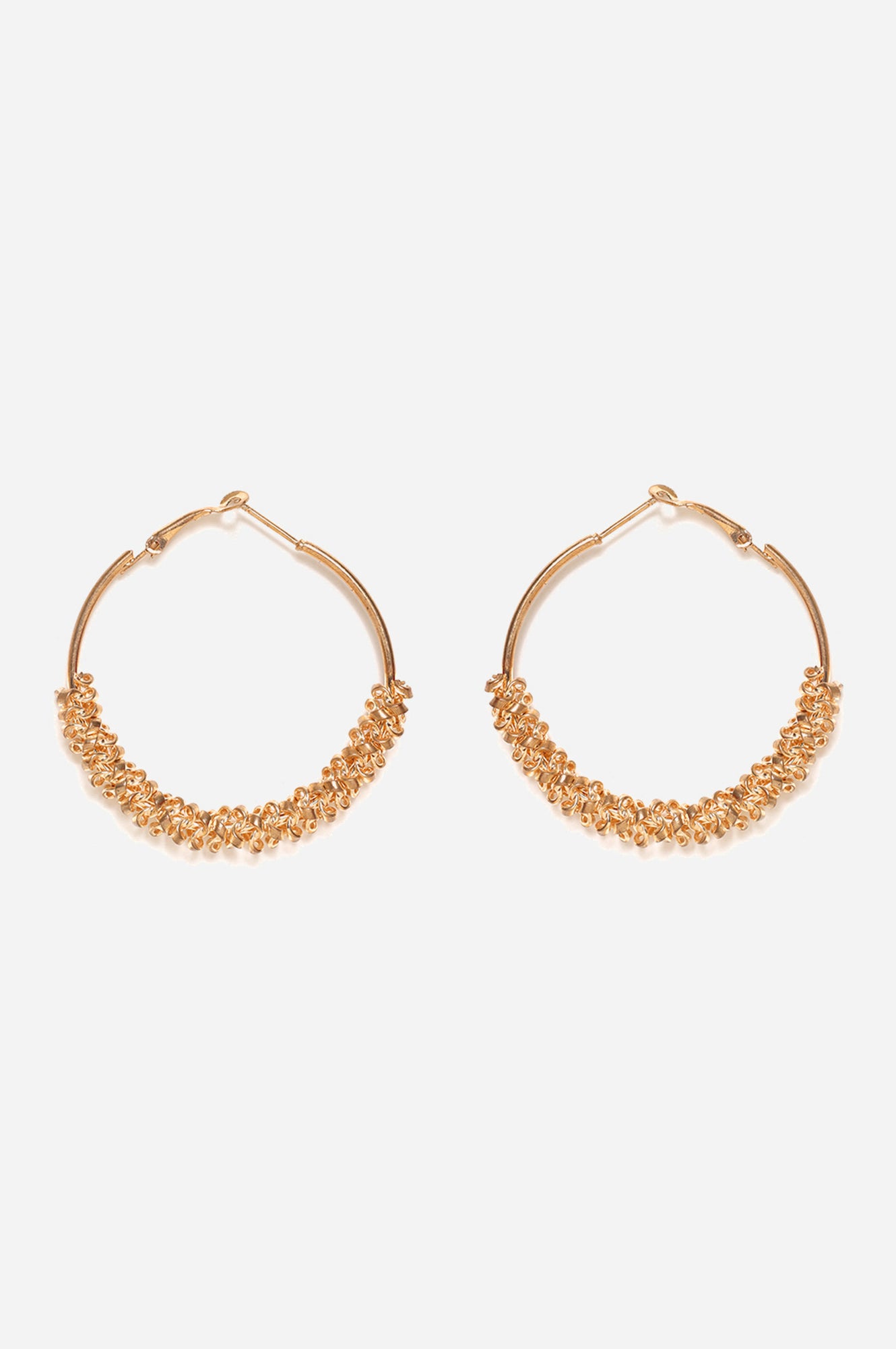 Gold Handcrafted Party hoop Earrings