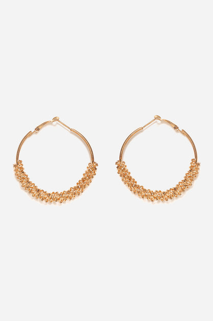 Gold Handcrafted Party hoop Earrings