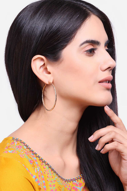 Gold Handcrafted Hoop Earrings