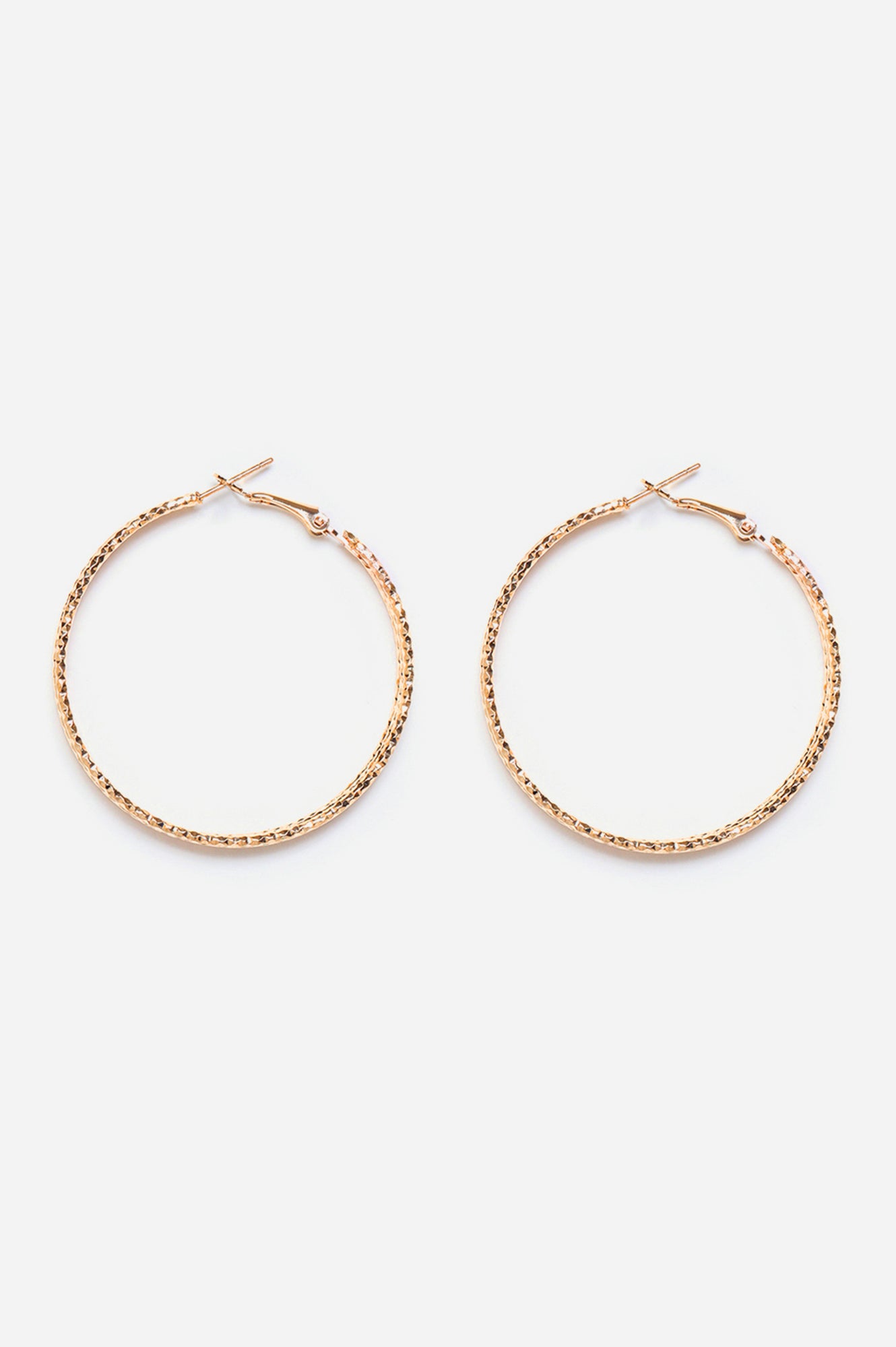 Gold Plated Round Hoop Earrings