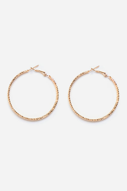 Gold Plated Round Hoop Earrings