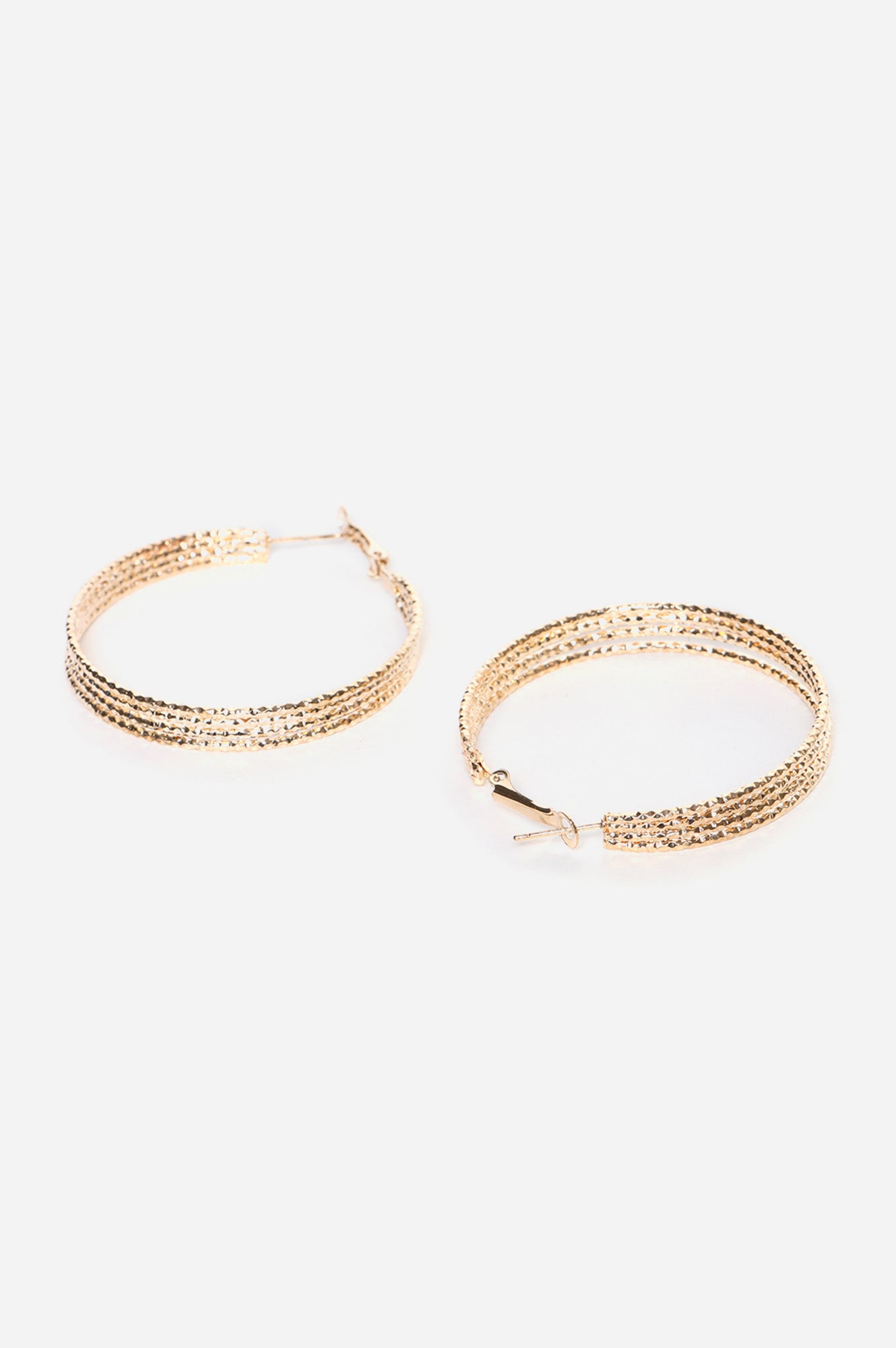 Gold Plated Round Hoop Earrings