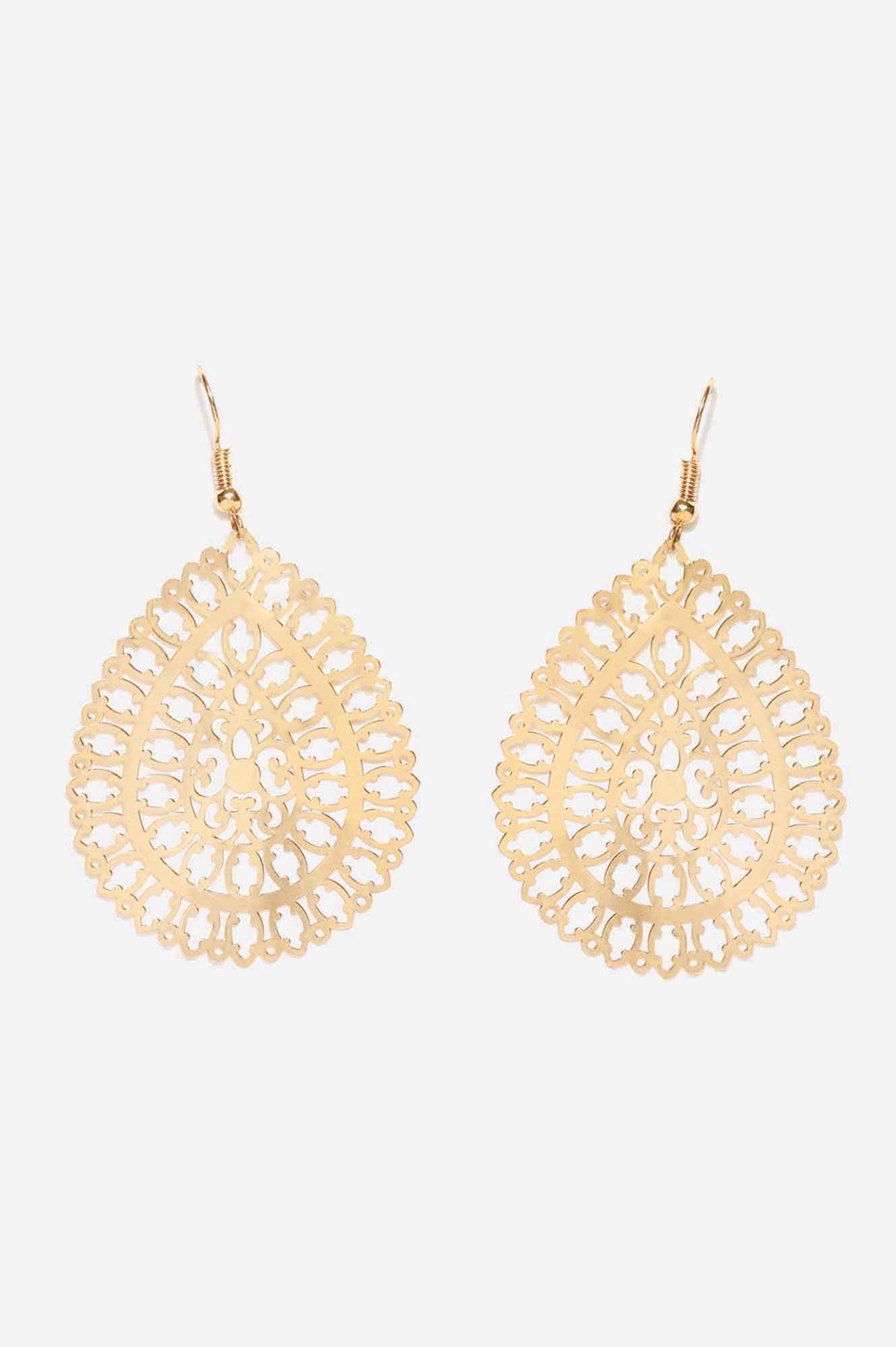 Gold Filigree Intricate Danglers