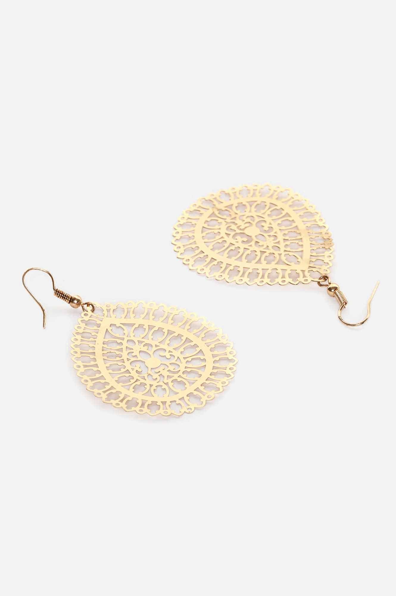 Gold Filigree Intricate Danglers