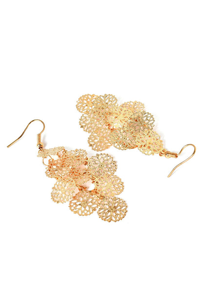 Gold Filigree Classic Laser Cut Danglers