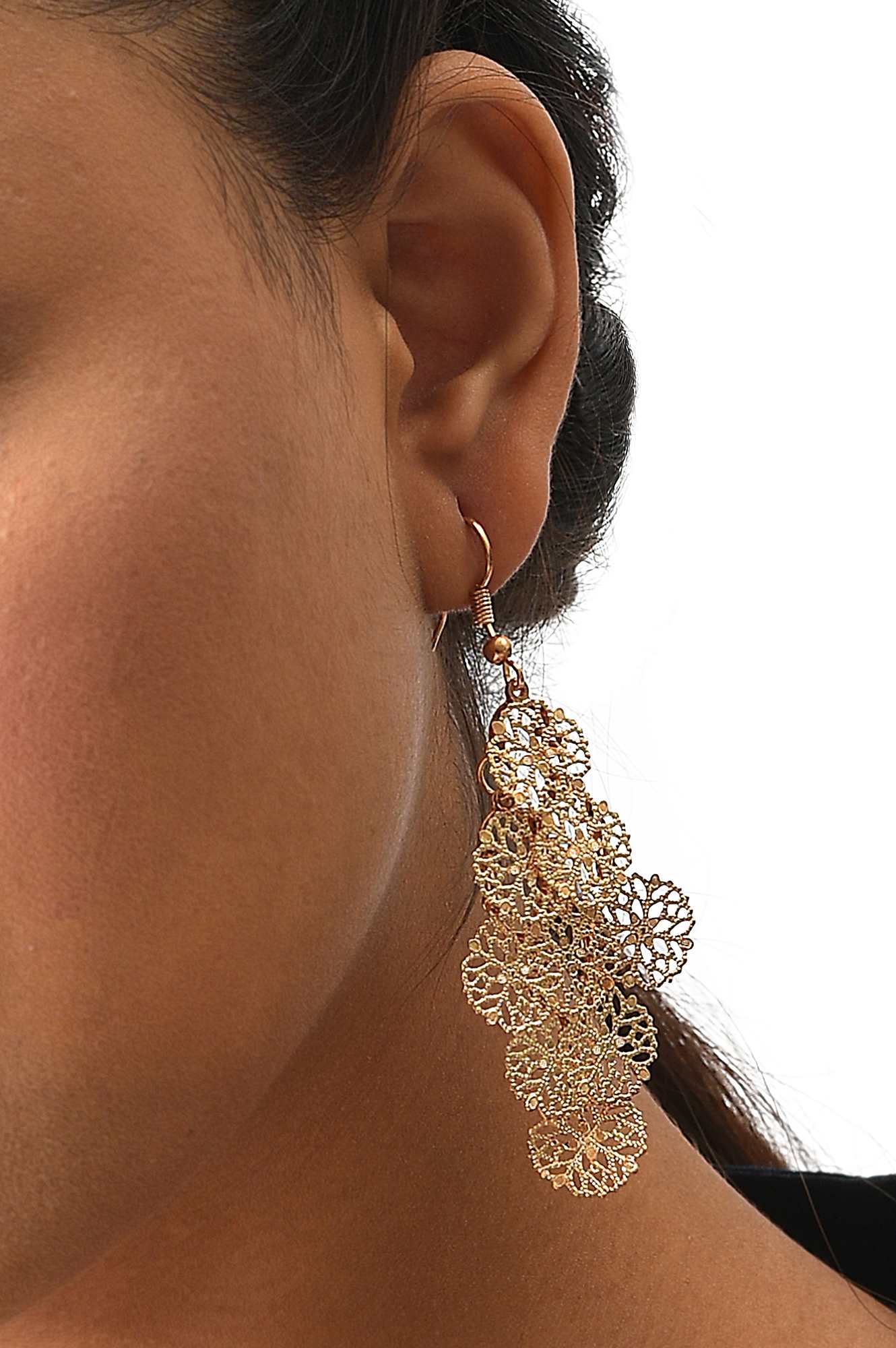 Gold Filigree Classic Laser Cut Danglers