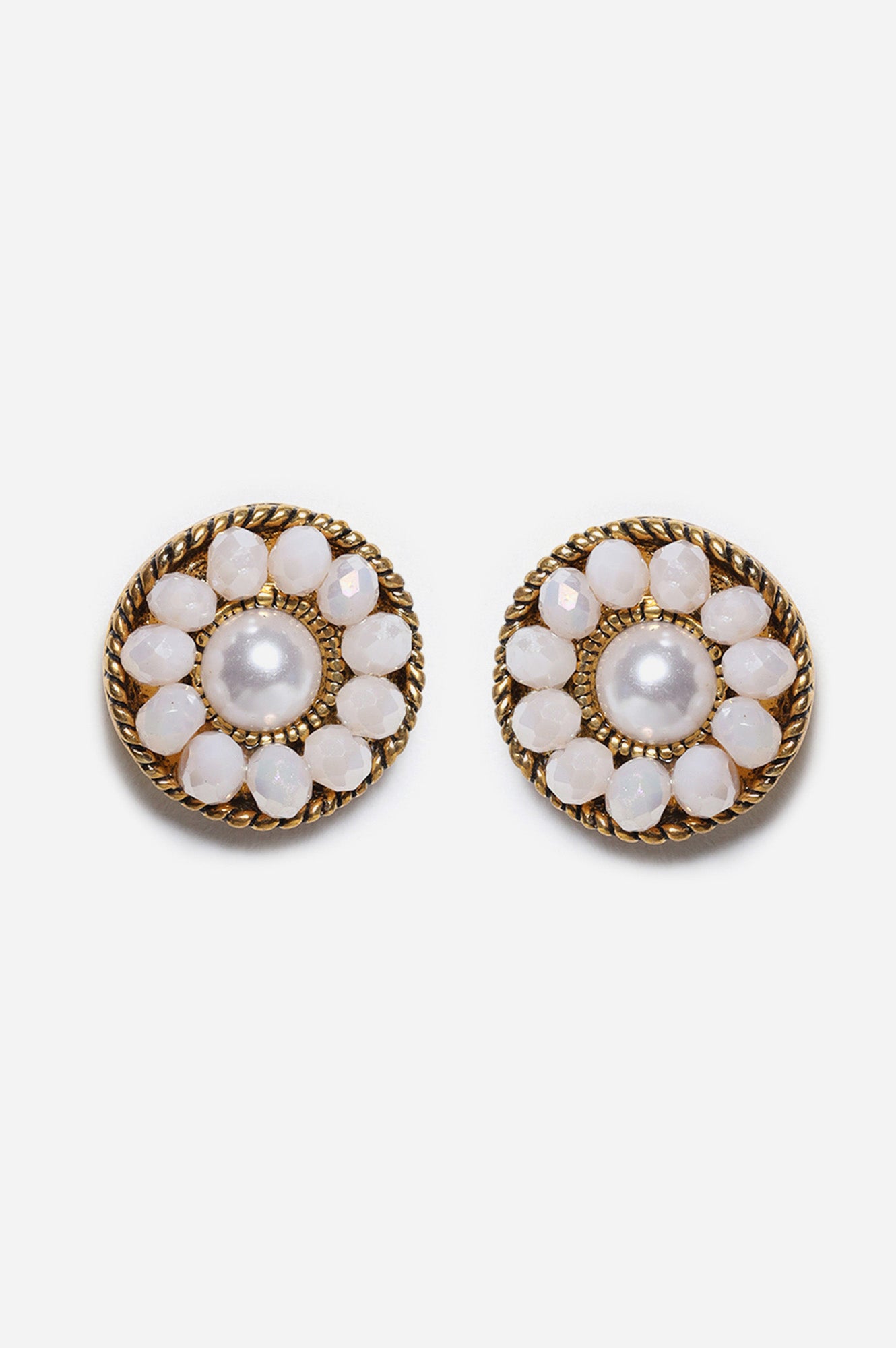 White Crystal Festive Light Studs