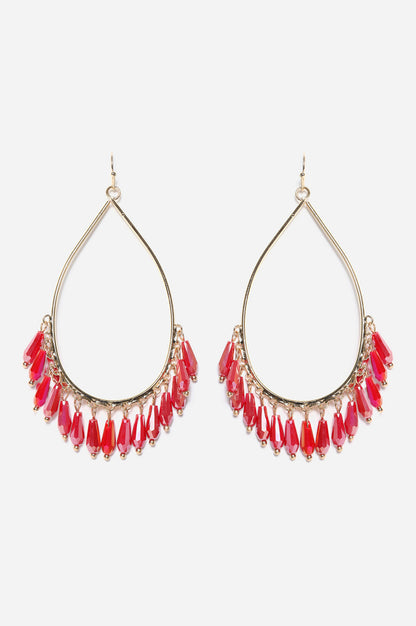 Ruby Red Crystal Earrings