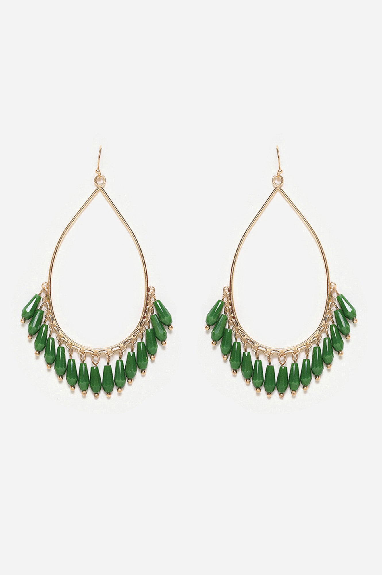 Green Crystal Handcrafted Earrings