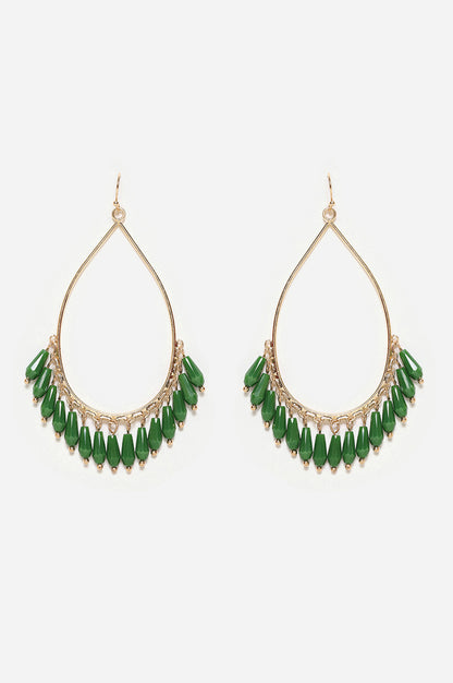 Green Crystal Handcrafted Earrings