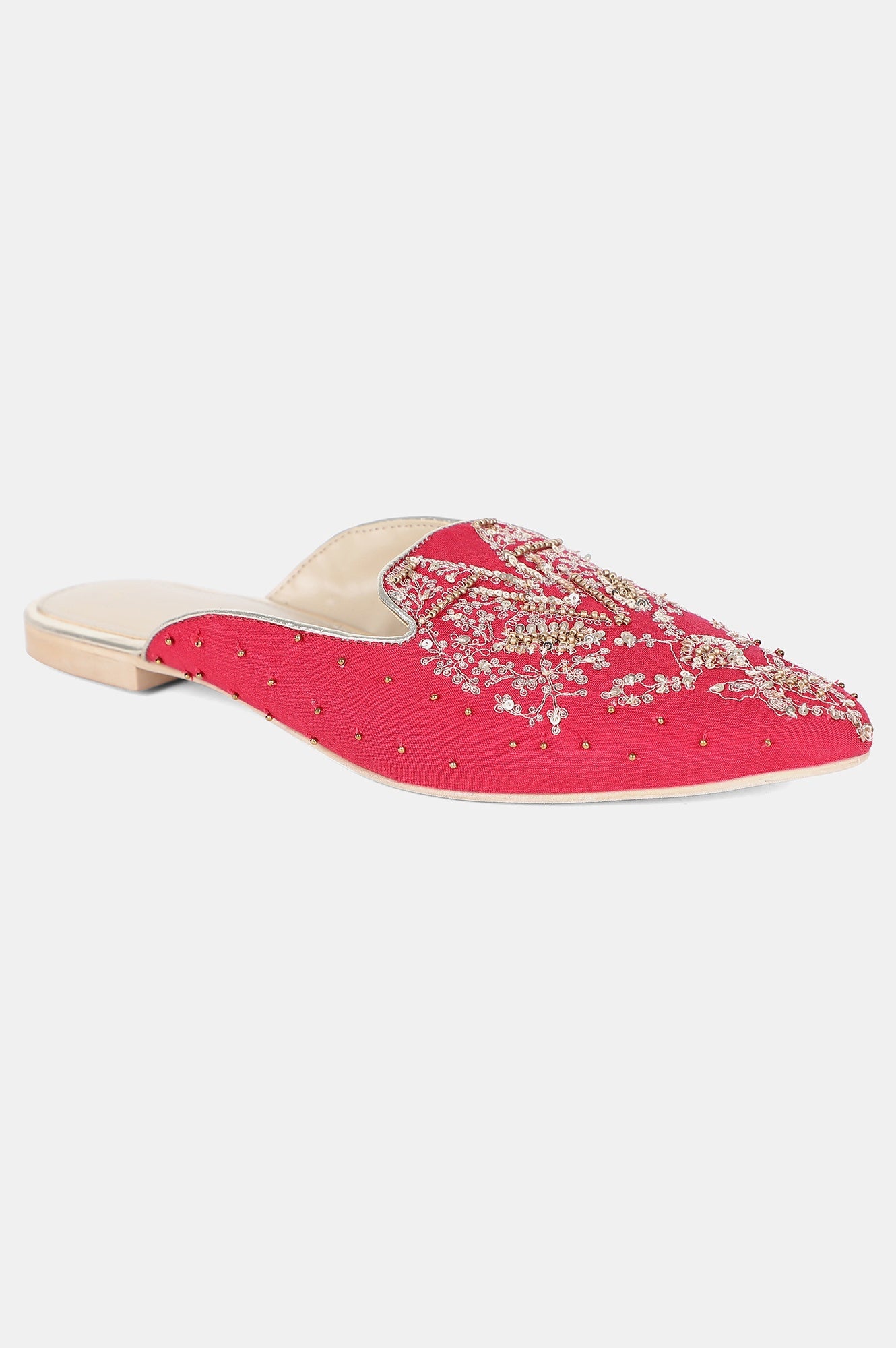 Magenta Pointed Toe Flat-Wgrace