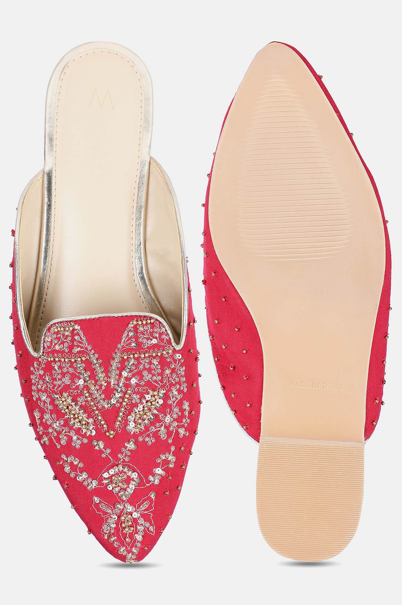 Magenta Pointed Toe Flat-Wgrace