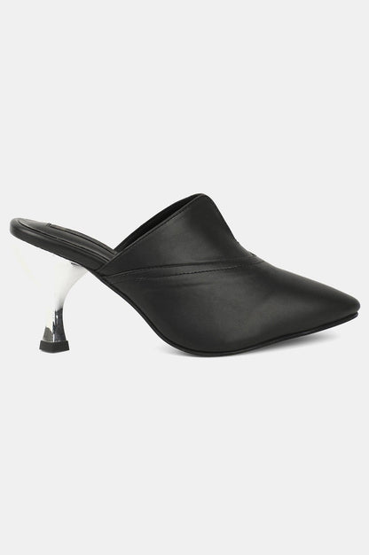 Black Pointed Toe Solid Stiletto - Wscarlett - wforwoman