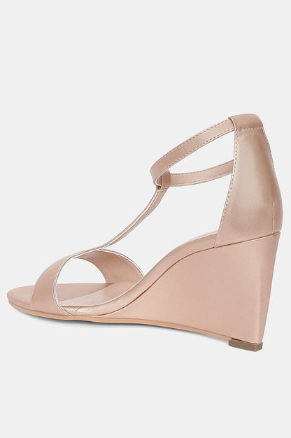 Rose Gold Almond Toe Solid Wedge-Wbeverly - wforwoman