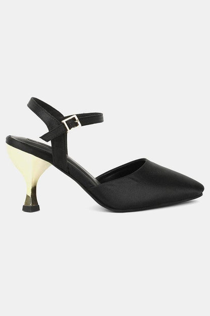 Black Pointed Toe Solid Stiletto - Wgeorgia - wforwoman