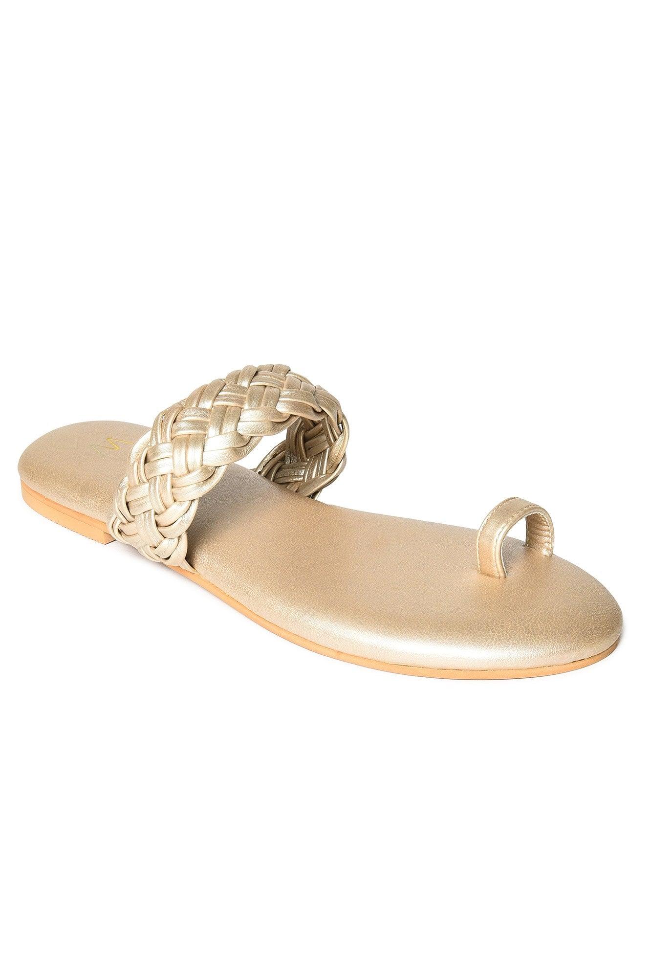 W GOLD Almond Toe Flat-WMORGAN - wforwoman