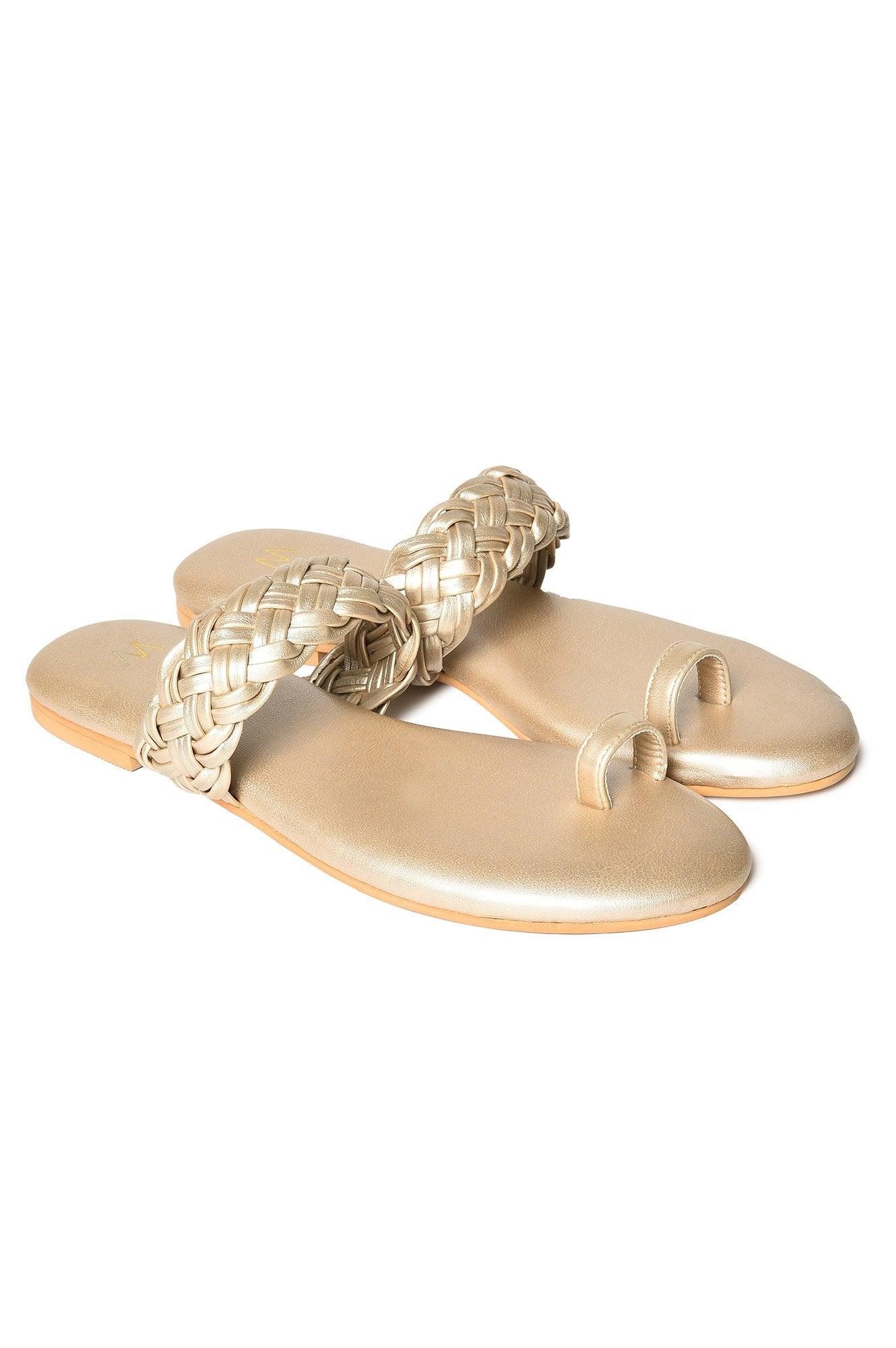 W GOLD Almond Toe Flat-WMORGAN - wforwoman