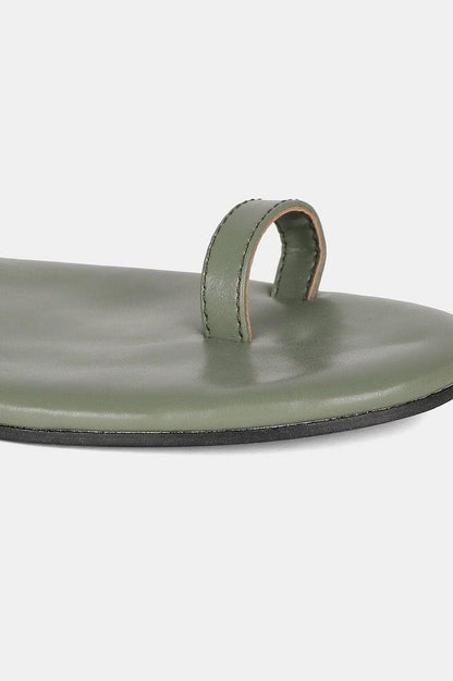 Sage Green Almond Toe Woven Design Flat - Wmorgan - wforwoman