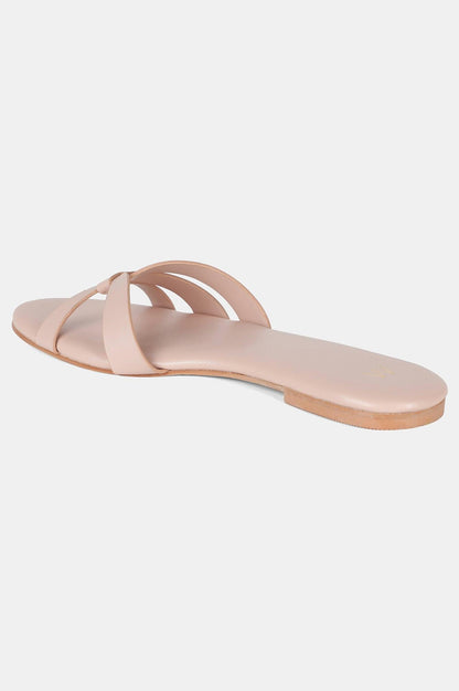 Blush Almond Toe Solid Flat - Wnatalie - wforwoman