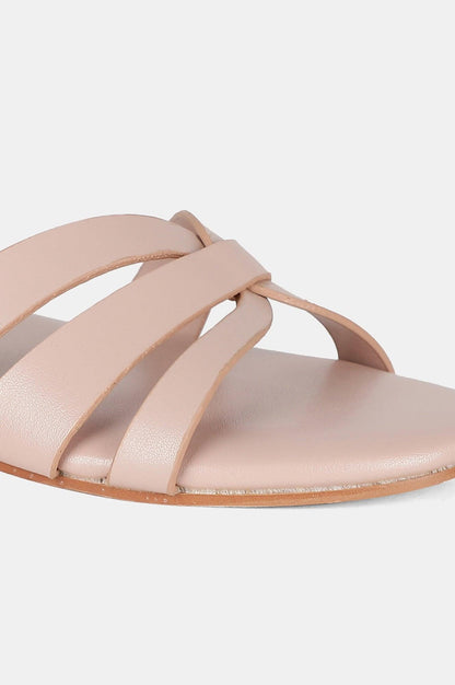 Blush Almond Toe Solid Flat - Wnatalie - wforwoman